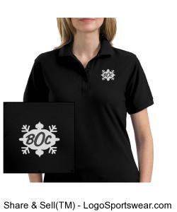 Ladies Polo Shirt - WHITE LOGO Design Zoom